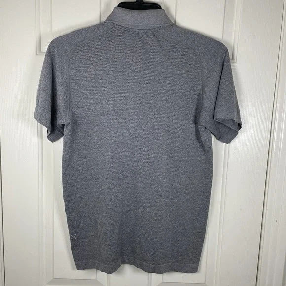 Lululemon Metal Vent Tech Short Sleeve Performance Polo Men Medium Grey - Picture 3 of 6